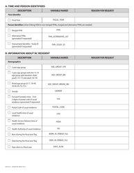 Form HLTH5511 Health Authority Application for Data for Evaluation and Planning Purposes From the Ministry of Health - Health System Matrix - British Columbia, Canada, Page 2
