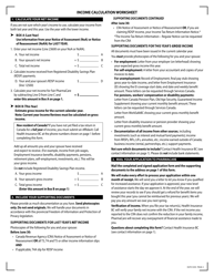 Form HLTH5355 Fair Pharmacare Plan - Application for Income Review - British Columbia, Canada, Page 2