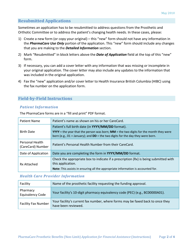 Instructions for Form HLTH5404 Pharmacare Prosthetic Benefits (Non-limb) Application for Financial Assistance - British Columbia, Canada, Page 2