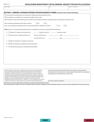 Form HLTH5385 Pharmacare Special Authority Request - Natalizumab (Tysabri) for Multiple Sclerosis - British Columbia, Canada, Page 2