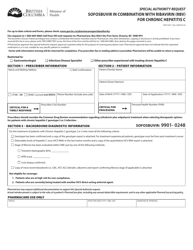 Document preview: Form HLTH5473 Special Authority Request - Sofosbuvir in Combination With Ribavirin (Rbv) for Chronic Hepatitis C - British Columbia, Canada
