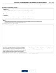 Form HLTH5473 Special Authority Request - Sofosbuvir in Combination With Ribavirin (Rbv) for Chronic Hepatitis C - British Columbia, Canada, Page 2
