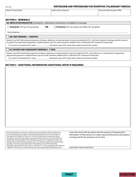 Form HLTH5468 Special Authority Request - Nintedanib and Pirfenidone for Idiopathic Pulmonary Fibrosis - British Columbia, Canada, Page 2