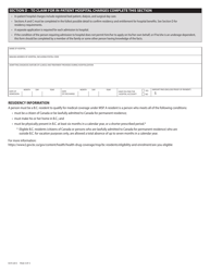 Form HLTH2814 Out-Of-Country Medical Claim - British Columbia, Canada, Page 4