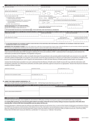 Form HLTH178 Medical Services Plan (Msp) Enrolment Application - British Columbia, Canada, Page 2
