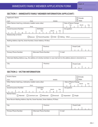 Immediate Family Member Application - British Columbia, Canada, Page 3