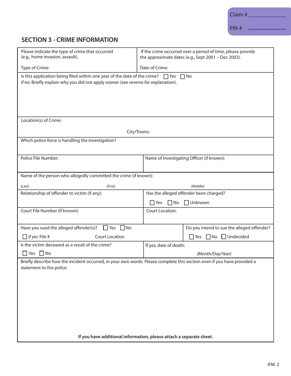 Immediate Family Member Application - British Columbia, Canada, Page 4