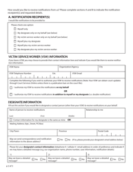 Victim Safety Unit Notification Application Form - British Columbia, Canada, Page 3