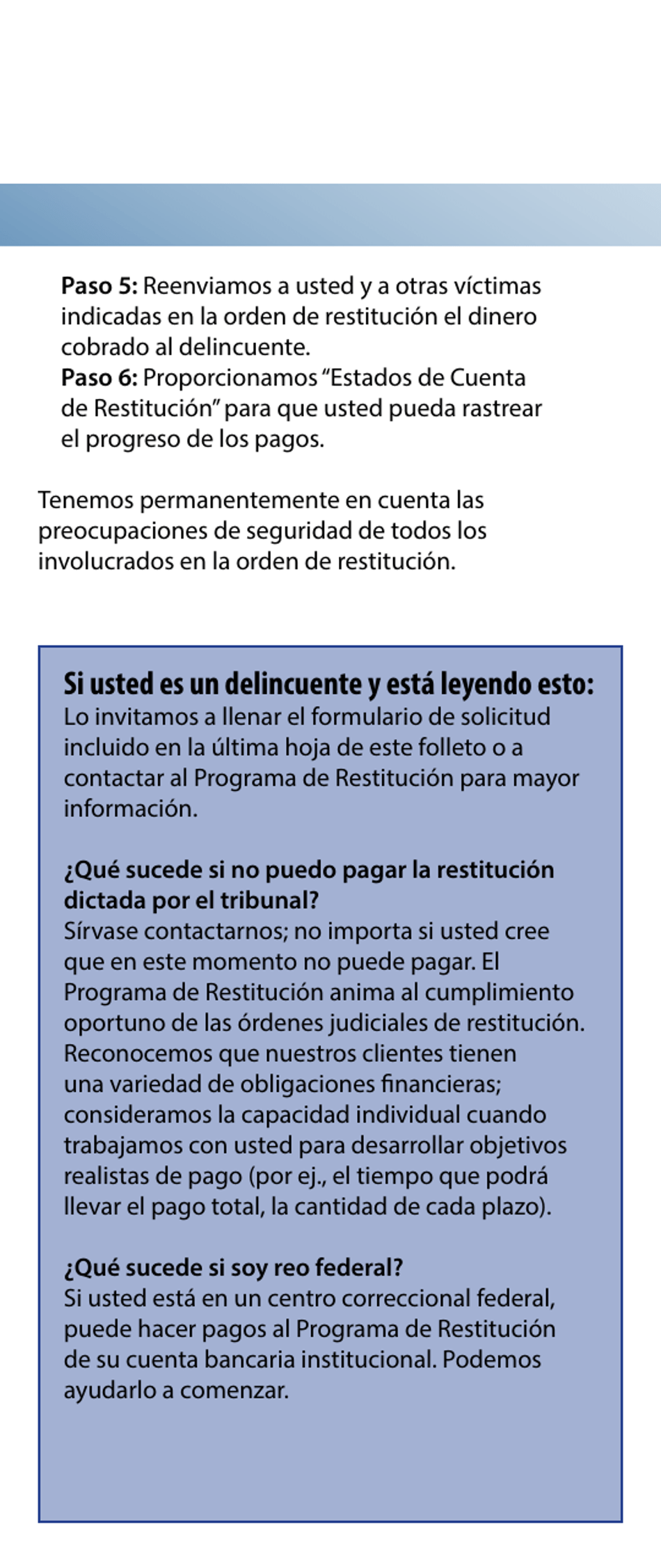 Restitution Program Application Form for Victims - British Columbia, Canada (English / Spanish), Page 4