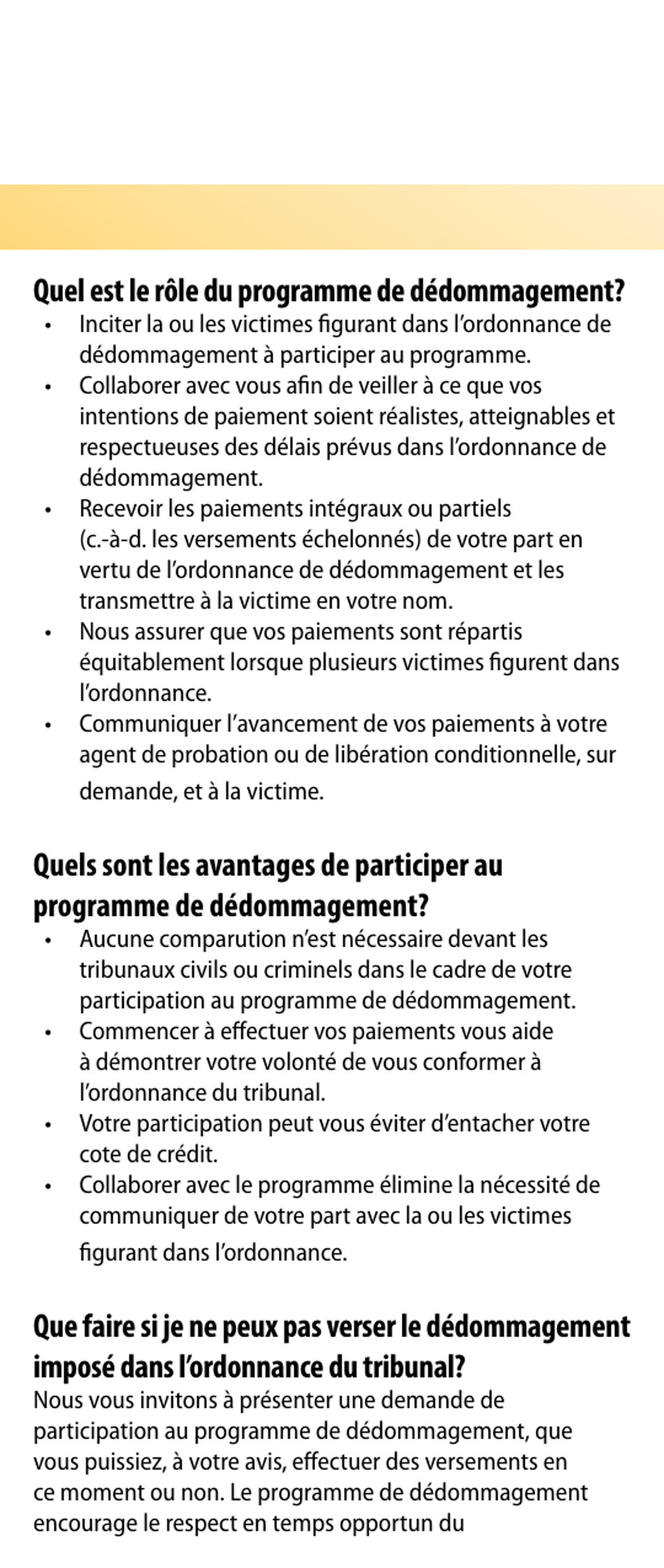 Restitution Program Application Form for Offenders - British Columbia, Canada (English / French), Page 3