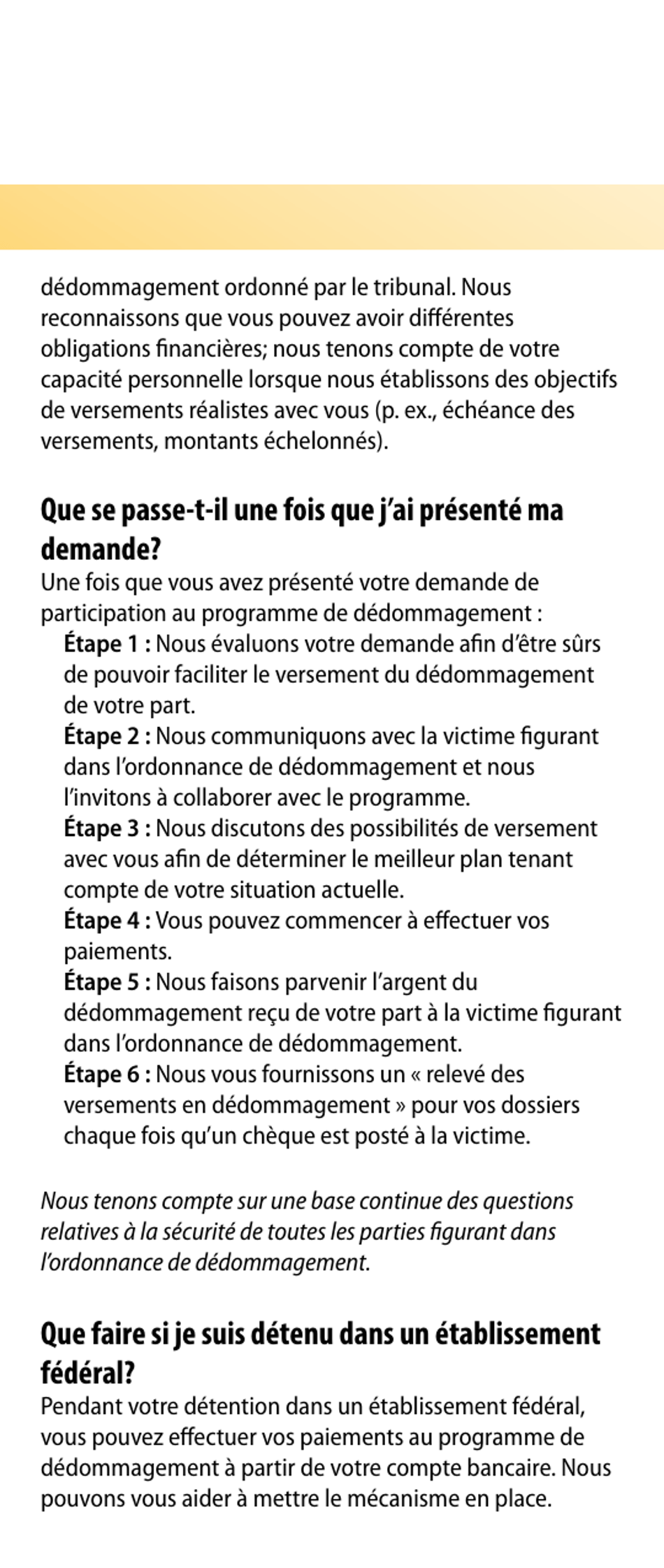 Restitution Program Application Form for Offenders - British Columbia, Canada (English / French), Page 4
