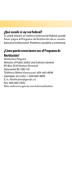 Restitution Program Application Form - British Columbia, Canada (English/Spanish), Page 5