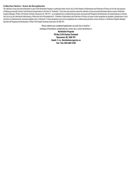 Restitution Program Application Form - British Columbia, Canada (English/Spanish), Page 7