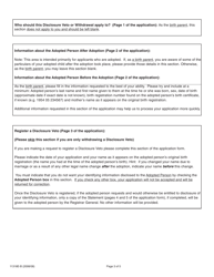 Form 11318E-B Birth Parent&#039;s Guide for Completing and Submitting an Application to Register or Withdraw a Disclosure Veto Under the Vital Statistics Act - Ontario, Canada, Page 3