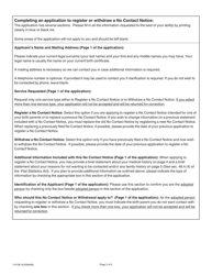 Instructions for Form 11313E-A Adoption Information Disclosure Application to Register or Withdraw a No Contact Notice - Adopted Person - Ontario, Canada, Page 2