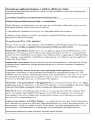 Instructions for Form 11313E-B Adoption Information Disclosure Application to Register or Withdraw a No Contact Notice - Birth Parent - Ontario, Canada, Page 2