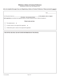 Form 11314 Adoption Information Disclosure Application to Register or Withdraw a Notice of Contact Preference - Ontario, Canada, Page 5