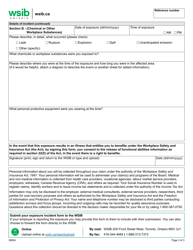 Form 3885A Worker&#039;s Exposure Incident Reporting Form for Construction (Ceir) - Ontario, Canada, Page 3