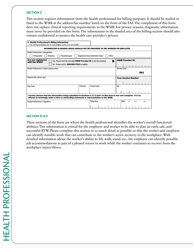 Instructions for Form 2647A Functional Abilities Form for Planning Early and Safe Return to Work - Ontario, Canada, Page 2