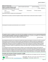 Forme 3885B Formulaire De Declaration D&#039;incident D&#039;exposition Dans La Construction (Travailleur) - (Pdiec) - Ontario, Canada (French), Page 3