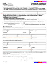 Document preview: Forme 3074B Formulaire De Procuration Ou De Tutelle a L'egard DES Biens - Ontario, Canada (French)