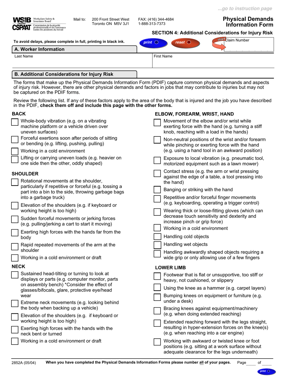 Form 2828A (2830A; 2829A; 2852A) - Fill Out, Sign Online and Download ...