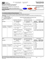 Form 2828A (2830A; 2829A; 2852A) Physical Demands Information Form - Ontario, Canada, Page 3