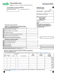 Form 1014A &quot;Reconciliation Form - Pre-january 1, 2020 With Classification Unit and Rate Group Classification&quot; - Ontario, Canada