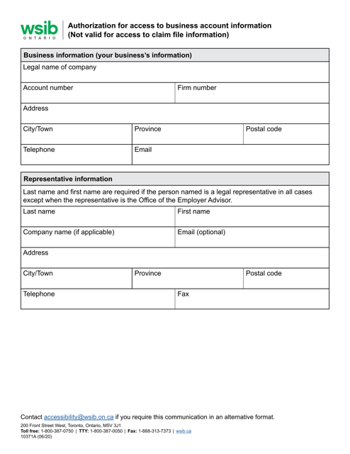 Form 10371A  Printable Pdf