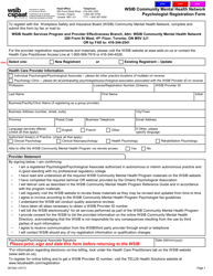 Form 3813A Wsib Community Mental Health Network Psychologist Registration Form - Ontario, Canada, Page 2