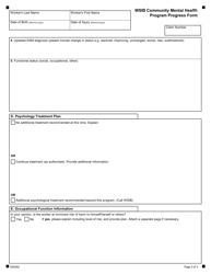 Form 0203A Wsib Community Mental Health Program Progress Form - Ontario, Canada, Page 2