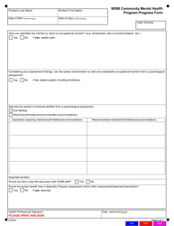 Form 0203A Wsib Community Mental Health Program Progress Form - Ontario, Canada, Page 3