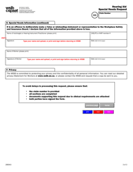 Form 2869A Hearing Aid Special Needs Request - Ontario, Canada, Page 3