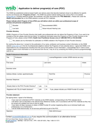 Form 0916A Application to Deliver Program(S) of Care (Poc) - Ontario, Canada