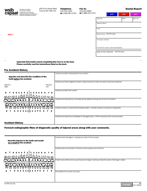 Form 0278A  Printable Pdf