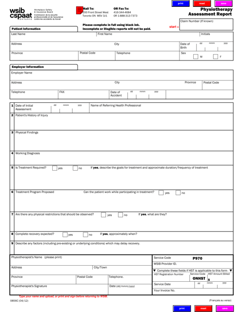 Form 0856C  Printable Pdf