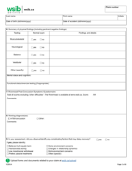 Form 10391A Mild Traumatic Brain Injury Program of Care (Mtbi Poc) Initial Assessment Report - Ontario, Canada, Page 3
