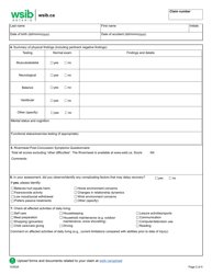 Form 10393A Mild Traumatic Brain Injury Program of Care (Mtbi Poc) Care &amp; Outcome Summary - Ontario, Canada, Page 2