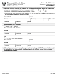 Forme 7 (CFS007F) Demande De Revision D&#039;un Placement En Etablissement - Ontario, Canada (French), Page 3