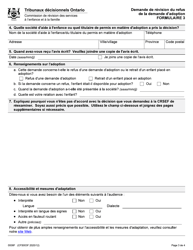 Forme 3 (CFS003F) Demande De Revision Du Refus De La Demande D&#039;adoption - Ontario, Canada (French), Page 3