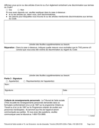 Forme 4 Avis De Plainte Fondee Sur Le Code DES Droits De La Personne - Ontario, Canada (French), Page 2