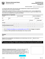 Document preview: Forme 10 Consentement a La Communication Par Courriel - Ontario, Canada (French)