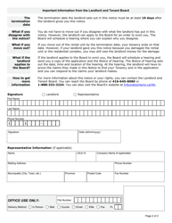 Form N7 Notice to End Your Tenancy for Causing Serious Problems in the Rental Unit or Residential Complex - Ontario, Canada, Page 2