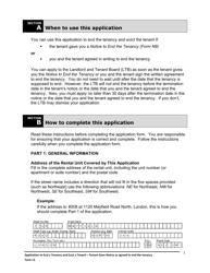 Instructions for Form L3 Application to End a Tenancy and Evict a Tenant - Tenant Gave Notice or Agreed to End the Tenancy - Ontario, Canada, Page 2