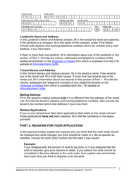 Instructions for Form L6 Application for Review of a Work Order About Provincial Maintenance Standards - Ontario, Canada, Page 3