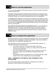 Instructions for Form L9 Application to Collect Rent the Tenant Owes - Ontario, Canada, Page 2