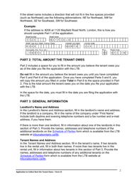 Instructions for Form L9 Application to Collect Rent the Tenant Owes - Ontario, Canada, Page 3
