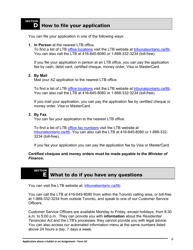 Instructions for Form A2 Application About a Sublet or an Assignment - Ontario, Canada, Page 10
