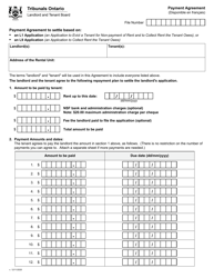 Payment Agreement - Ontario, Canada, Page 3