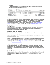 Instructions for Form T6 Tenant Application About Maintenance - Ontario, Canada, Page 3